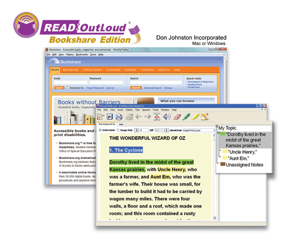 Read:OutLoud Bookshare Edition Screen Shot