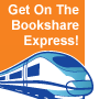Image of train with title "Get on the Bookshare Express"