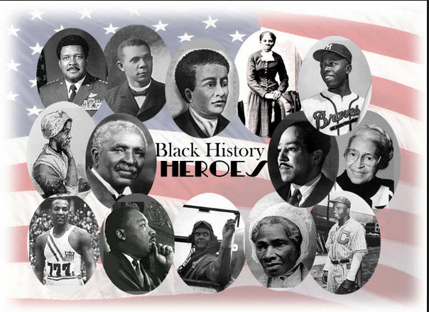 Photo collage of historic black individuals in American History