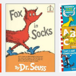 Book covers of many Dr. Seuss titles.