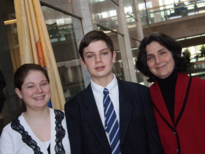 Kathy Stratton and her son and daughter