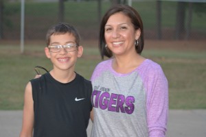 Reagan Reeves and his mother, Michelle