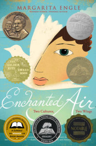 Book cover for Enchanted Air by Margarita Engle and Edel Rodriguez