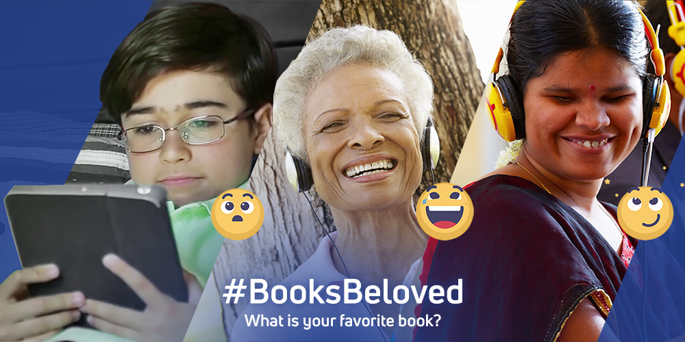 Middle grade boy with tablet. Senior woman with headphones. Indian woman with headphones. Illustrations of emoji faces.